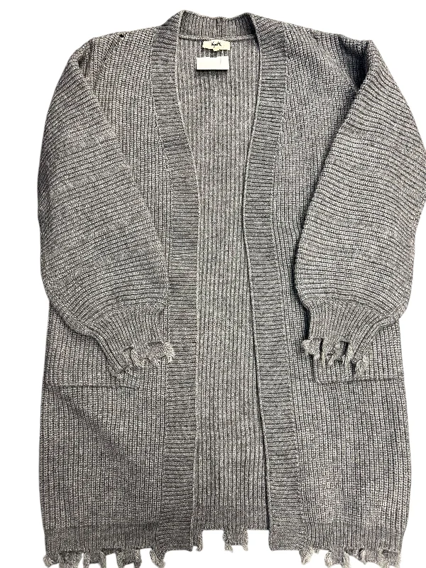 Women's Fine Gauge SweatersSweater Cardigan By Cmc In Grey, Size: S