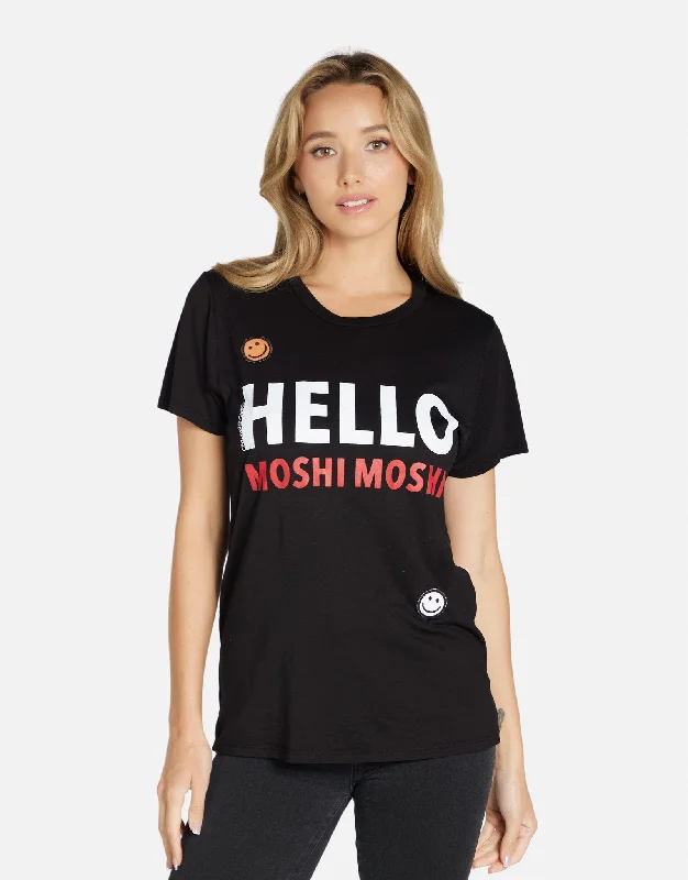 Women's High-Neck BlouseWolf Hello Moshi