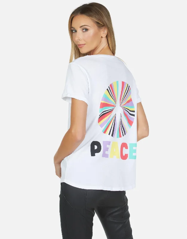 Women's Blouse with Square CollarIris Rainbow Ray Peace