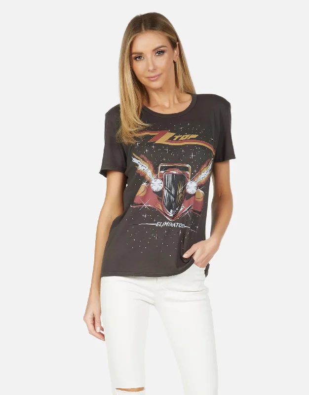 Women's Blouse with Boat CollarWolf ZZ Top Eliminator