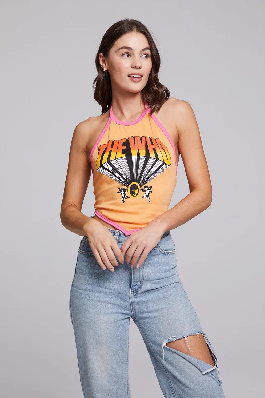 Women's Blouse with Notched CollarThe Who Keith Moon Wallflower Halter Top