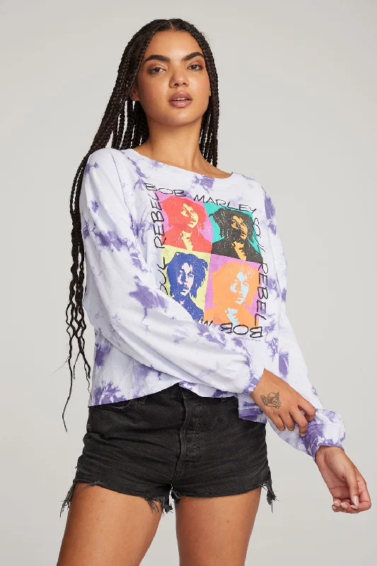 Women's Blouse with V-Shaped CollarBob Marley Soul Rebel Long Sleeve Tee