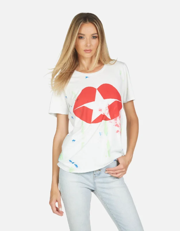 Women's Blouse with Cropped LengthWolf Star Kiss