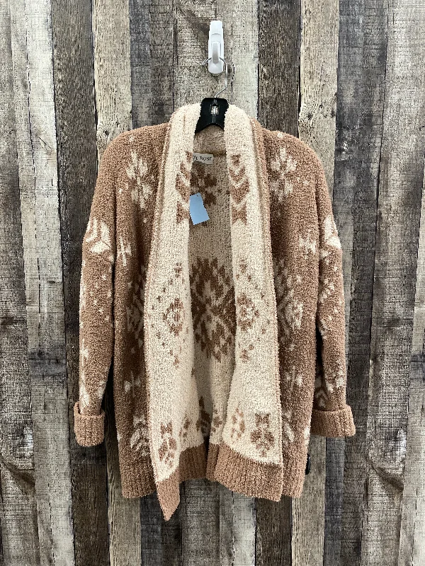 Women's Polish Wool SweatersCardigan By Knox Rose In Tan, Size: M