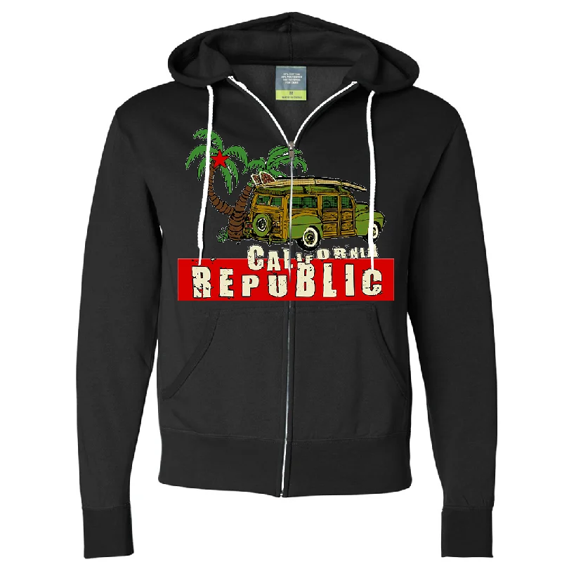 Women's Hooded Sweatshirts with Brocade LiningCalifornia Republic Woody Zip-Up Hoodie