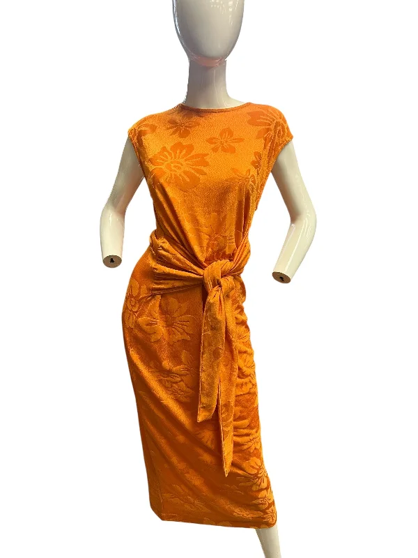 Women's Wrap DressesDress Party Long By Zara In Orange, Size: M