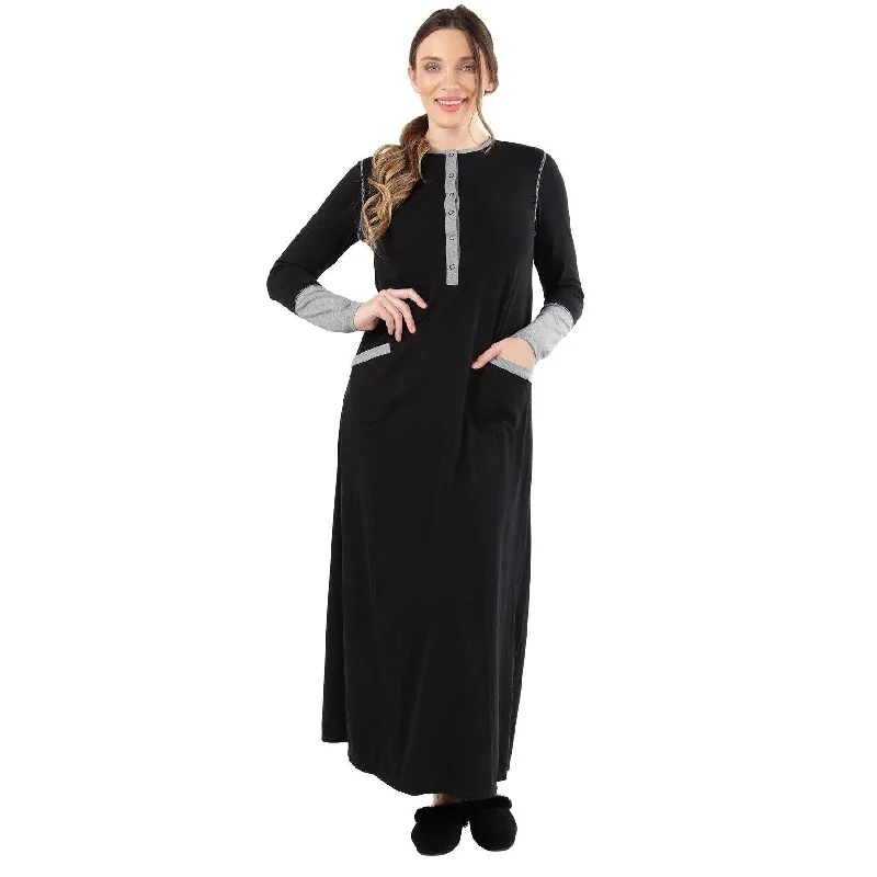 women's pajamas with a fitted designIRIS CONTRAST GOWN CNL04665