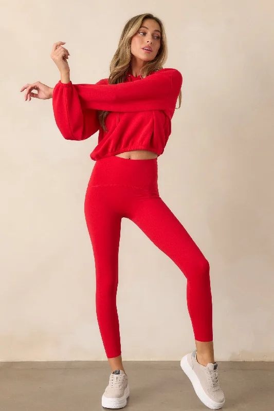 SPANX® Booty Boost Active 7/8 Red Leggings