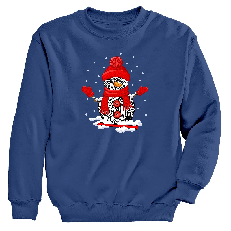 Women's Hooded Sweatshirts with Front PocketsSnowman Crochet Women's Sweatshirt