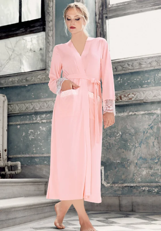 women's pajamas with adjustable strapsS&L Long Sleeve Long Robe