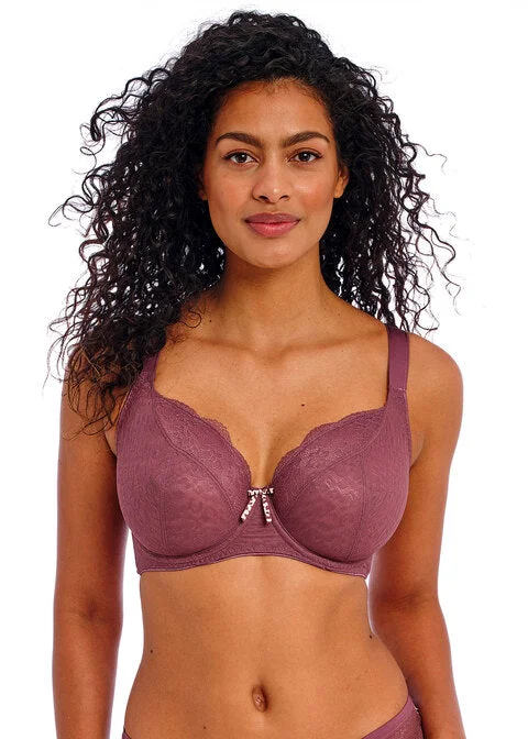 plus-size sports bra with mesh ventilationFreya Fancies Iced Mocha Uw Balcony Bra