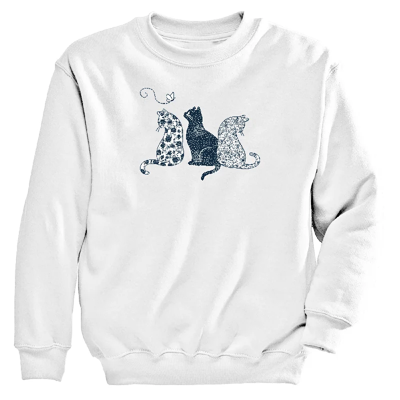 Women's Hooded Zip-Up SweatshirtsFancy Cats Women's Crew Neck Sweatshirt