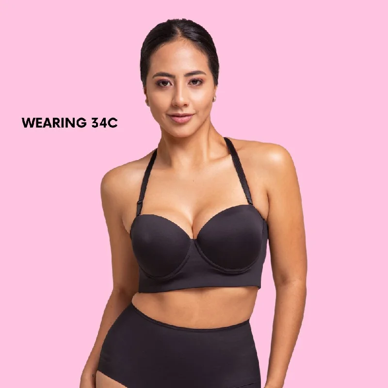 seamless molded bra for smooth undergarmentsANTISLIP STRAPLESS SCULPTING BRA C CUP