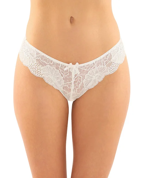 nursing bra with easy access clipsPoppy Crotchless Floral Lace Panty White L/xl