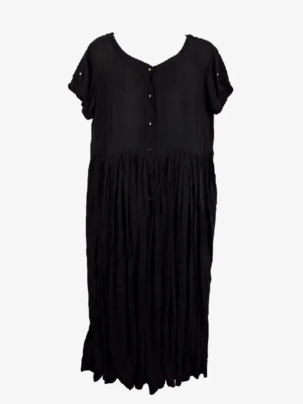 Women's Lapel Collar DressesandAndrea Light Summer Staple Gathered Maxi Dress Size XL