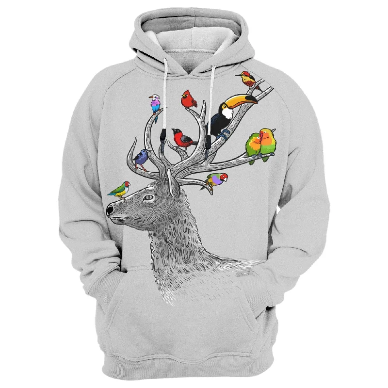 Women's Hooded Sweatshirts with Polyester LiningTropical Birds Hoodie