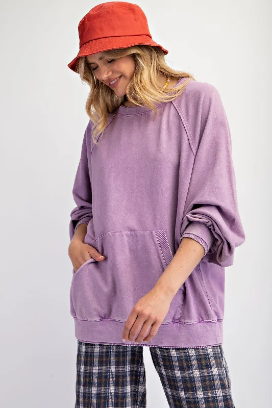 Women's Jumpsuits with Rounded HemCasually Perfect Washed Lavender Pullover