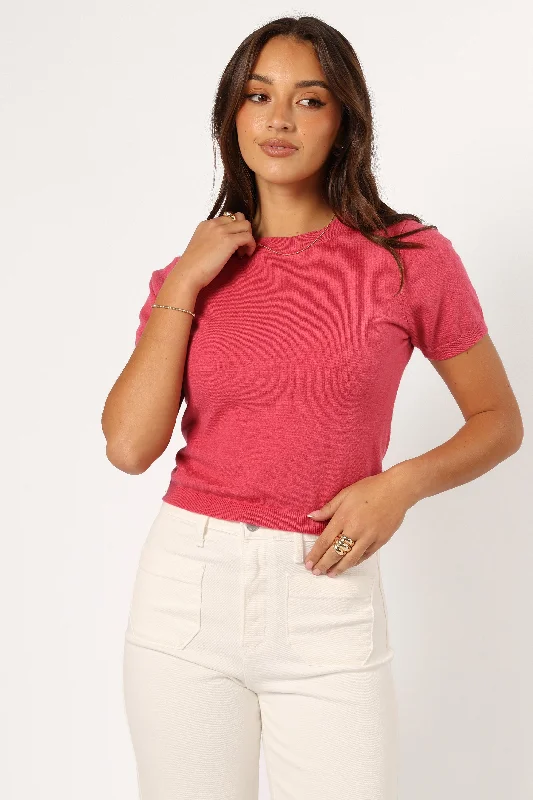 Women's Tie-Waist ShortsShannon Bow Top - Fuchsia