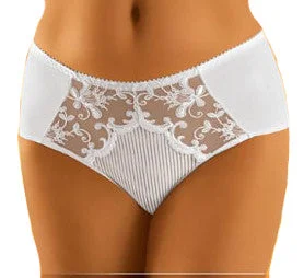 seamless panties with a concealed waistband for a smooth undergarment lineLadies Elegant Comfortable Deep Brief With Embroidered Sexy Sheer Lace Panel