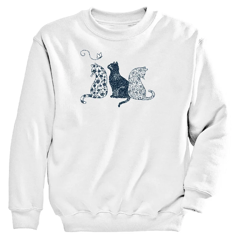 Women's Hooded SweatshirtsFancy Cats Women's Crew Neck Sweatshirt