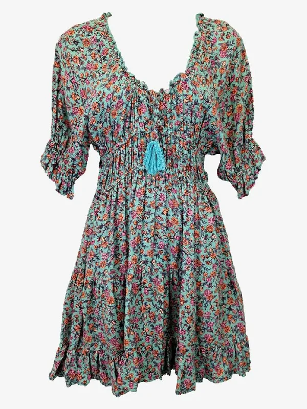 Women's V-Back DressesArnhem Boho Flounced Hem Mini Dress Size 8