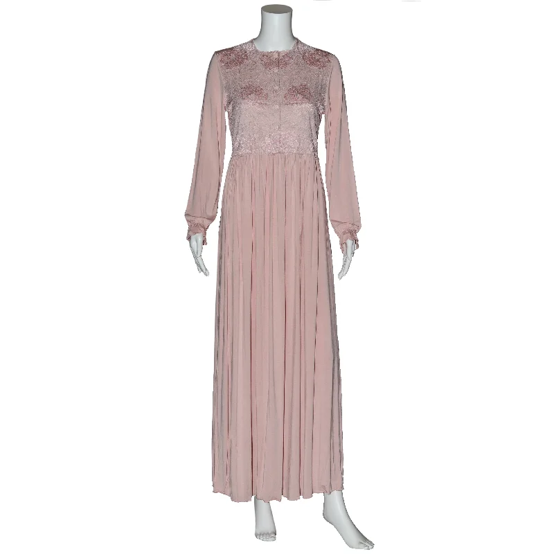 women's pajamas with a subtle shimmerRosella Top Lace Nightgown IDA 2, Light Pink