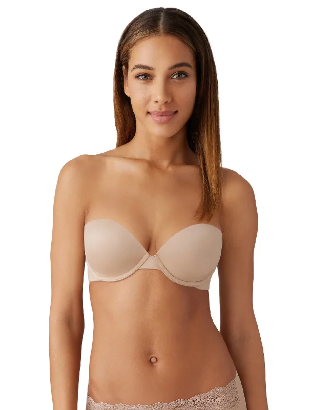 wireless lace bra with adjustable straps for versatilityFuture Foundation Strapless Push-up Bra