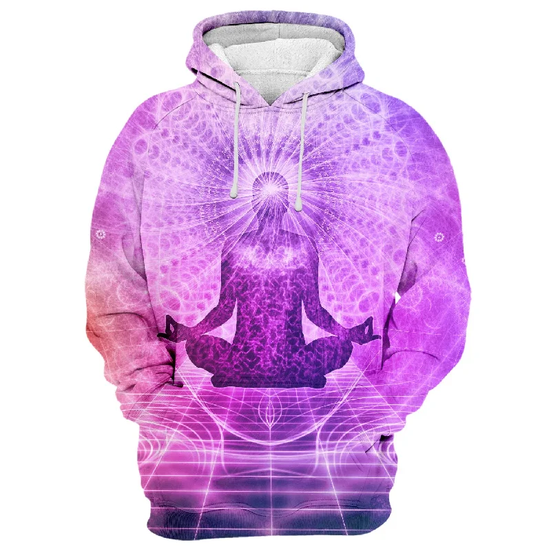 Women's Hooded Sweatshirts with High WaistPurple Spiritual Hoodie