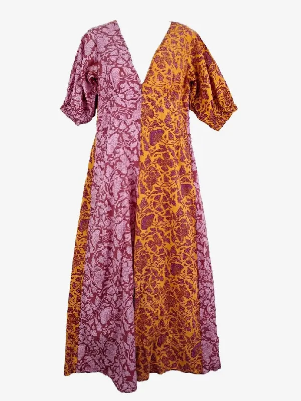 Women's Square-Neck DressesBoom Shankar Batik Two Print A-line Maxi Dress Size 10