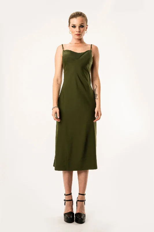 women's pajamas with a relaxed, casual vibeGia Slip dress - olive