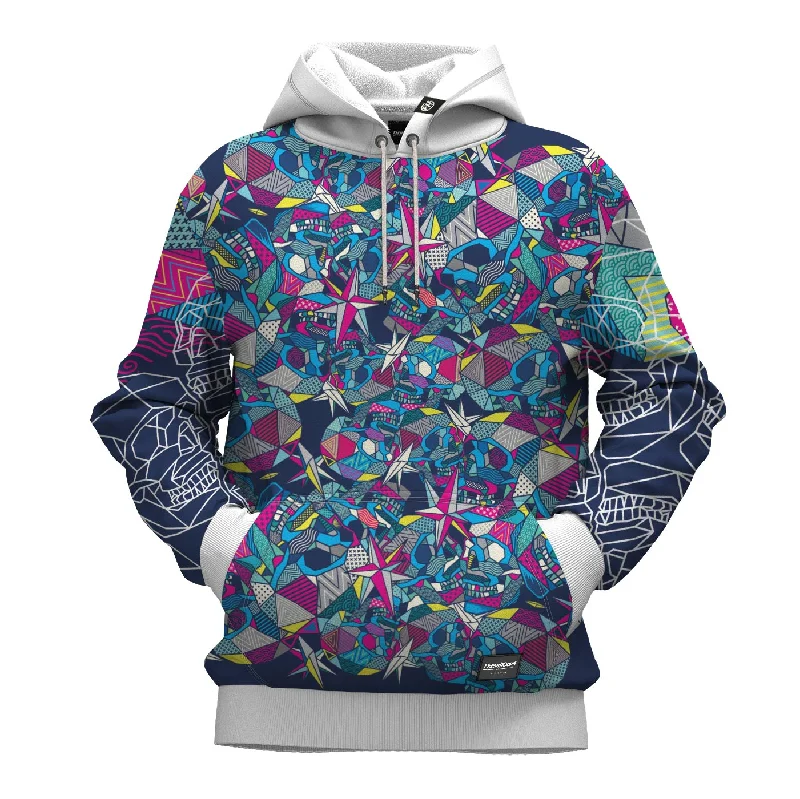 Women's Hooded Sweatshirts with Modal LiningGeometric Skull Hoodie