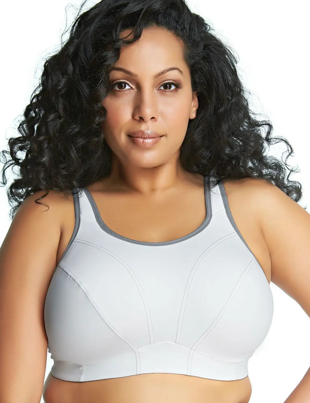 balconette bra for cleavage enhancementGoddess White Soft Cup Sports Bra