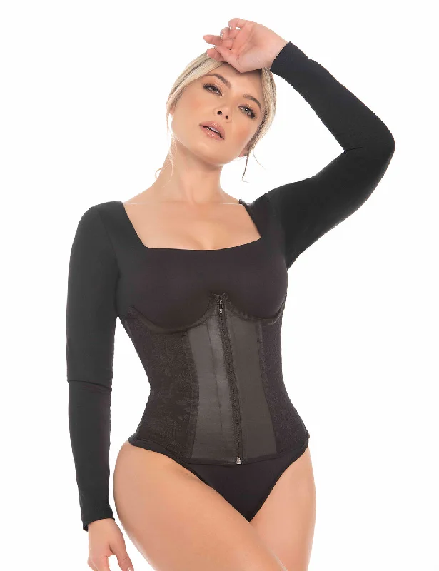 full-body suit with built-in bra and panties for easeCorset para uso exterior con body o camisas / waist trainner