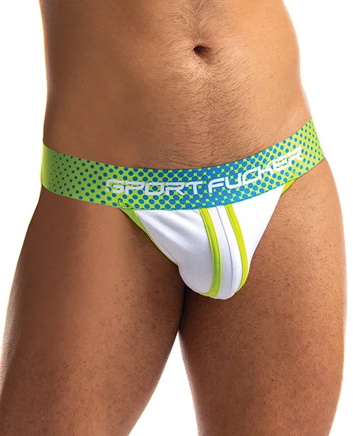 convertible halter braSport Fucker Jersey Jock - M Green/white