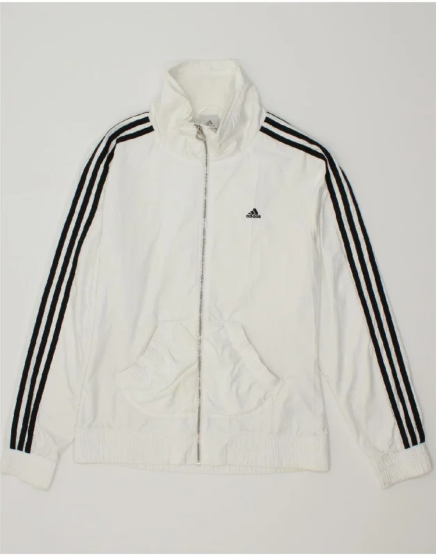 Women's Duffle CoatsADIDAS Womens Bomber Jacket UK 12 Medium White Polyester