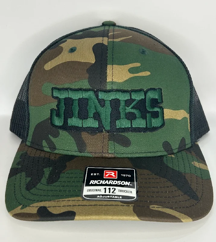 Women's Solid BlouseJINKS w/ Dk Green Embroidery Camo hat