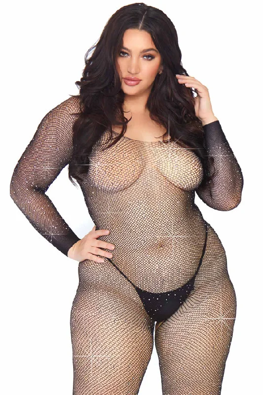 convertible bra with adjustable strapsRhinestone fishnet bodystocking