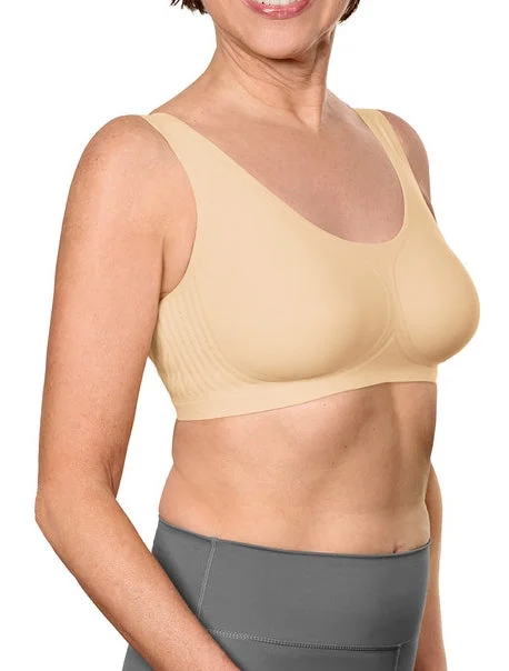 plus-size sports bra with mesh ventilationLinda Wire-Free Bra