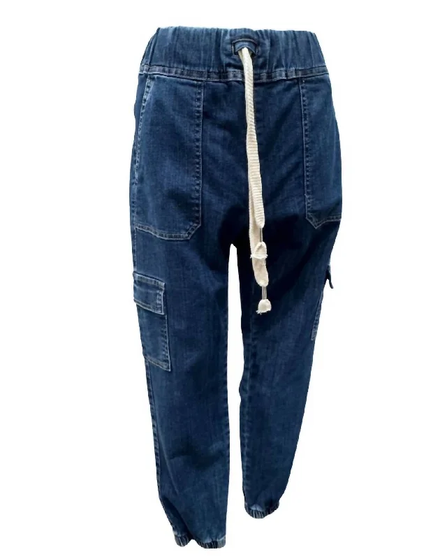 Women's Jodhpurs with V-Shaped HemWomen's Gaya Cargo Denim Jogger