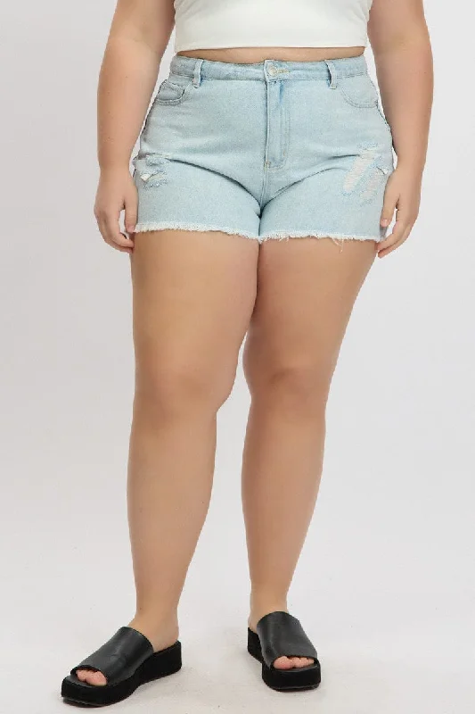 Women's Street Style ShortsDenim Relaxed Shorts High Rise