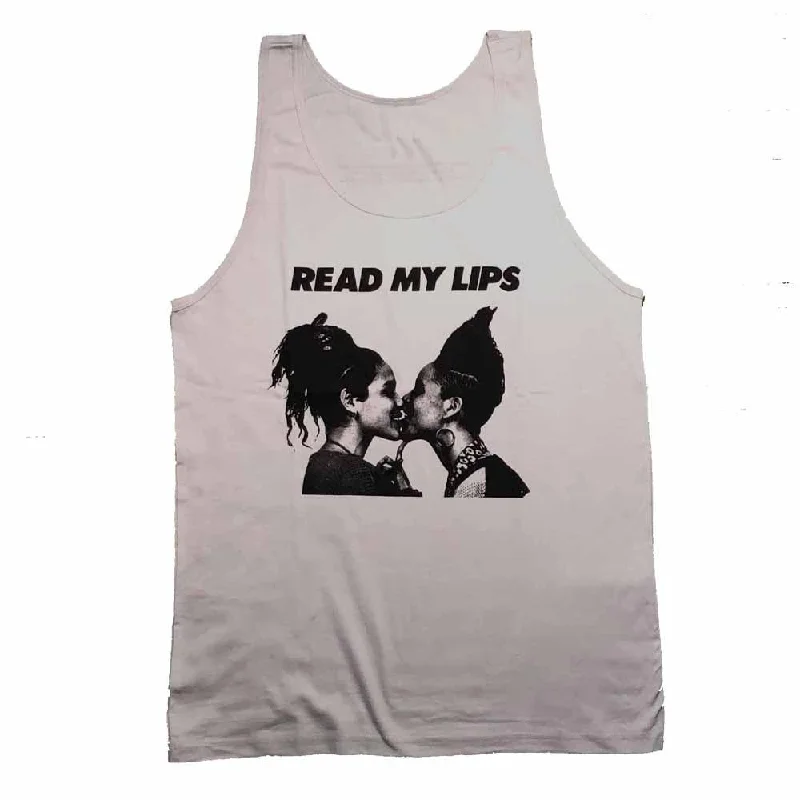 Women's Blouse with Lapel CollarRead My Lips Women Tank Supporting Rainbow Railroad