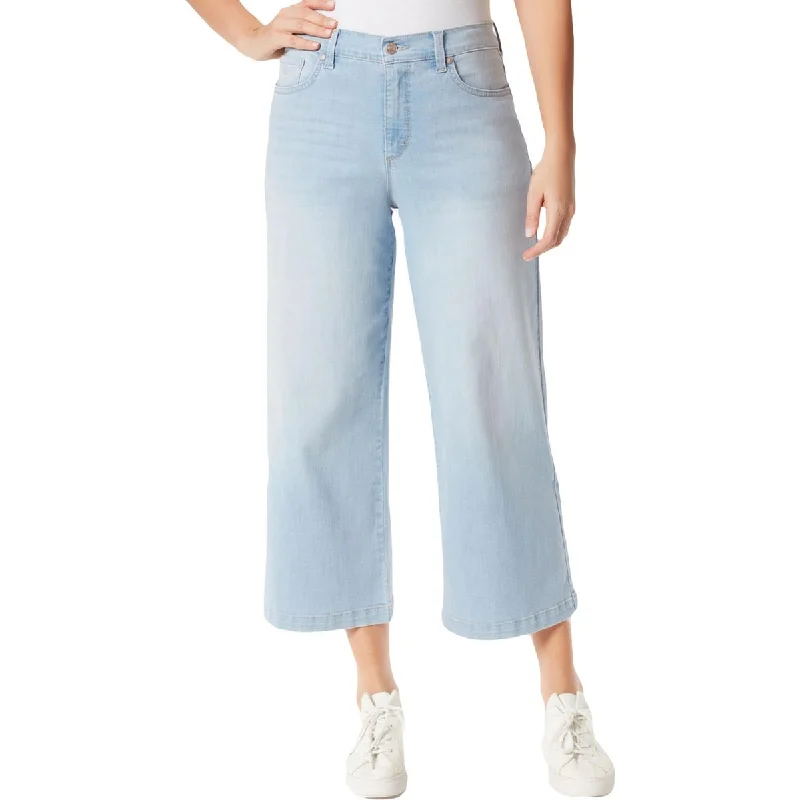 Women's LeggingsAmanda Womens Cropped Stretch Wide Leg Jeans