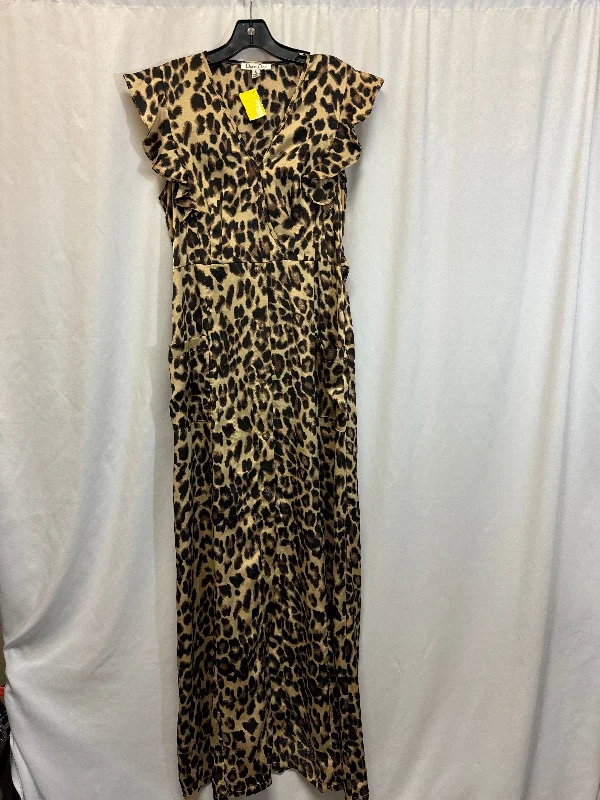 Women's Sweetheart-Back DressesDress Casual Maxi By Clothes Mentor In Animal Print, Size: L