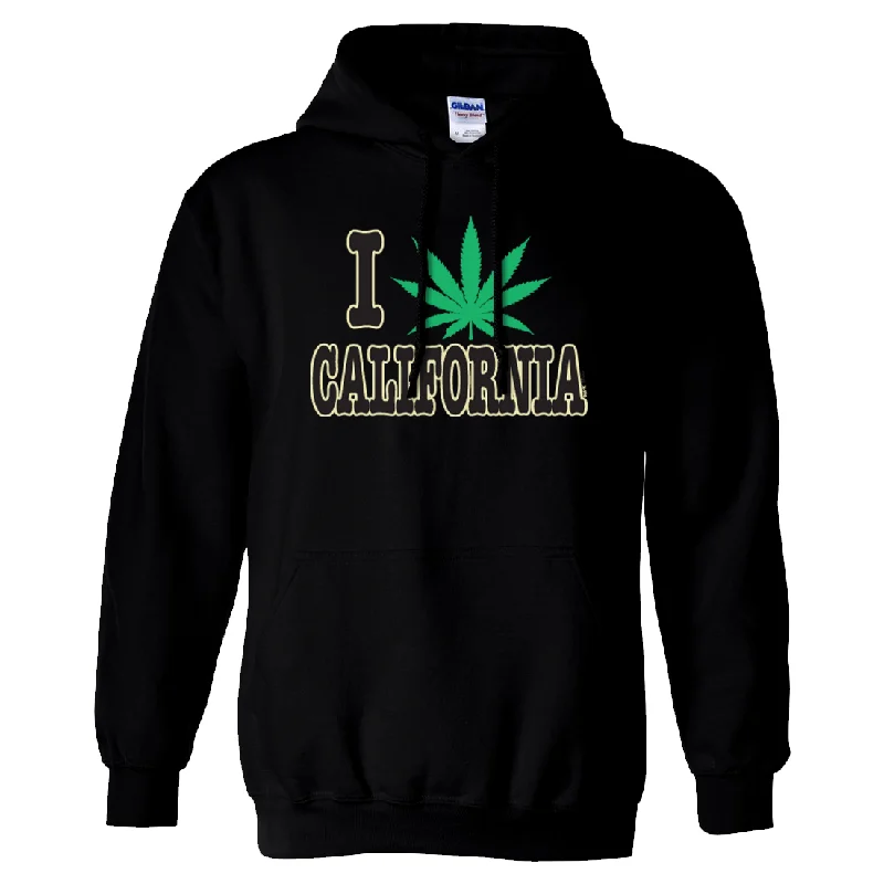 Women's Hooded Sweatshirts with Tight WaistI Love Pot California Sweatshirt Hoodie