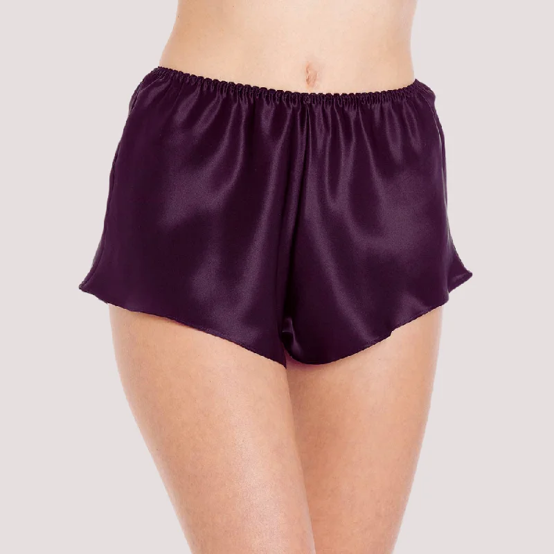 women's underwear with adjustable strapsFrench Daina purple SATIN FRENCH KNICKER