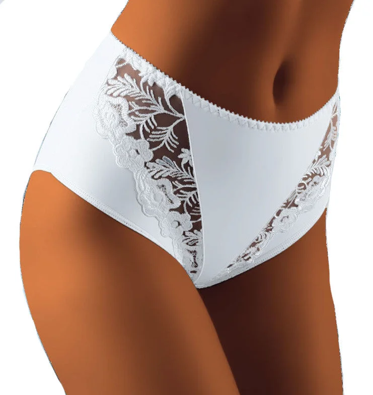 high-compression shapewear briefs with a smooth and toned silhouetteLadies Elegant Deep Microfibre Brief With Floral Lace Elements