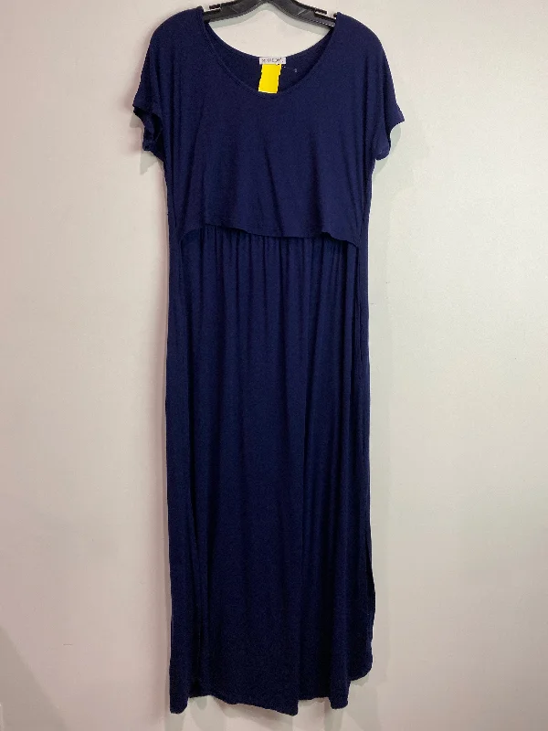 Women's Sleeveless DressesDress Casual Maxi By Clothes Mentor In Blue, Size: M