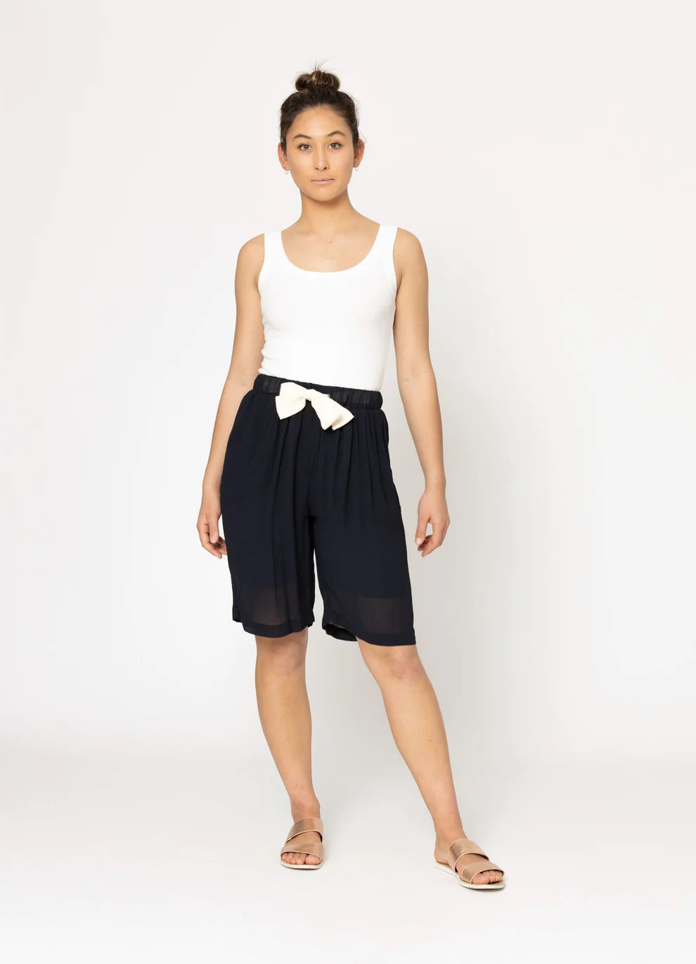 Women's Ribbed ShortsFord Shorts - Viscose - Navy