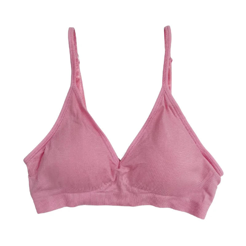 seamless bra for minimizersPink Triangle Padded Bralette