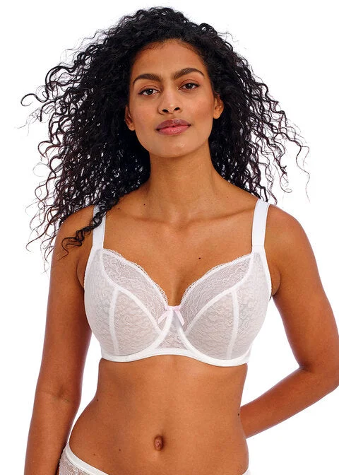 convertible bra with multiple wear optionsFreya Fancies White Uw Balcony Bra